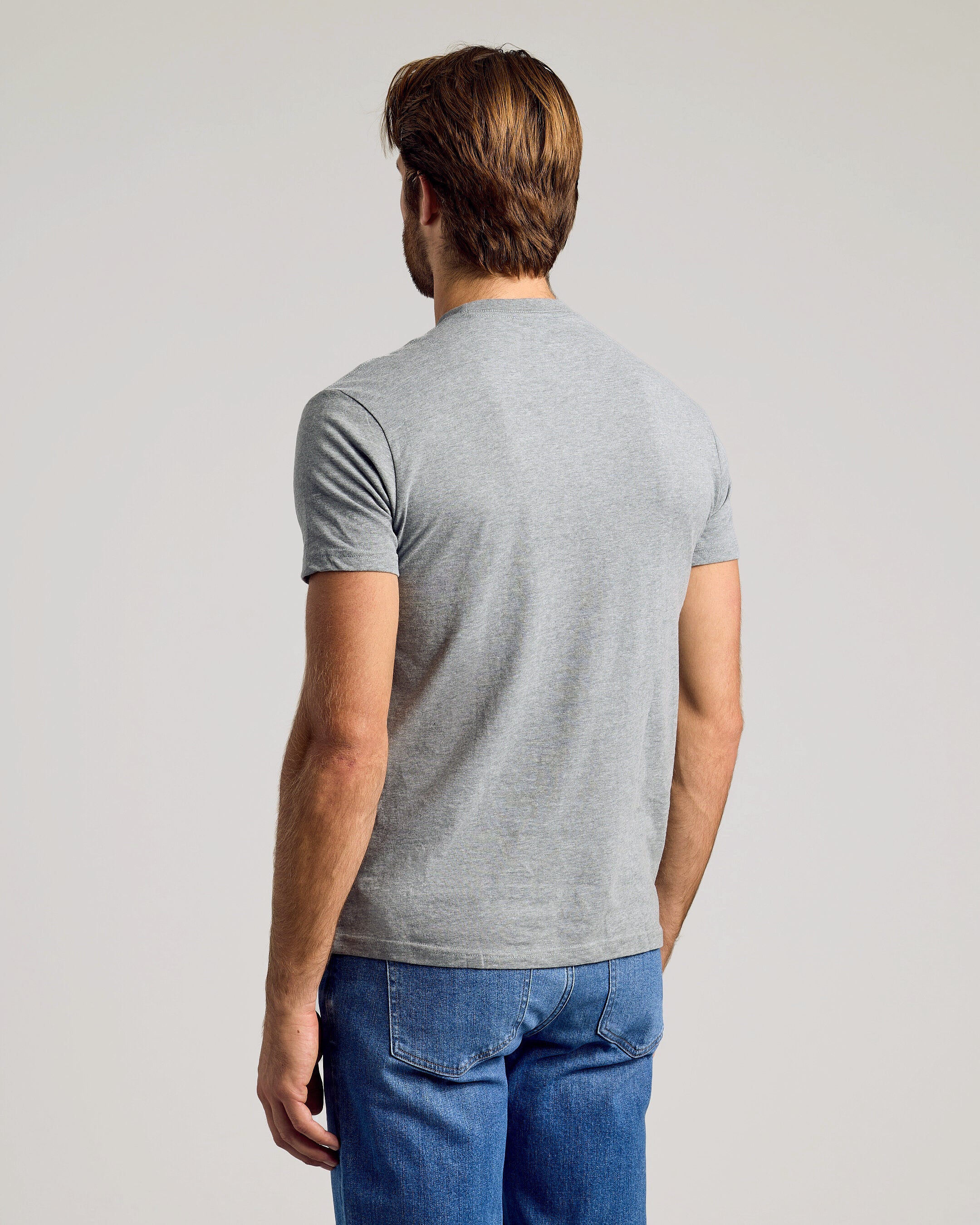 Healdsburg Crew Sweatshirt, Heather Grey/Cream