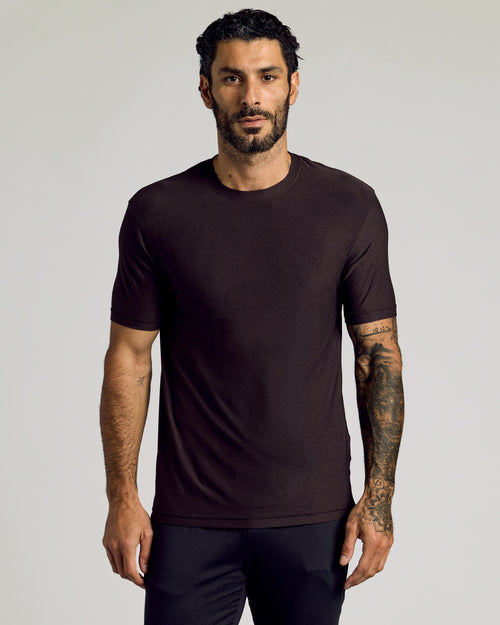 Dark Heather Cocoa Dark Heather Cocoa Active Crew Neck Tee