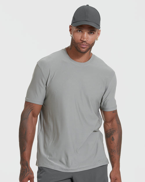 Iron Gray Iron Gray Active Crew Neck Tee