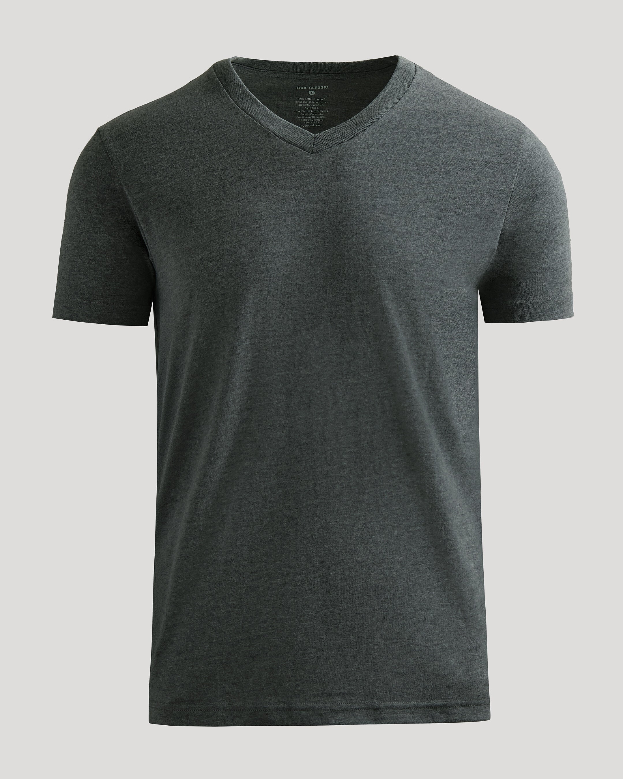 Charcoal Heather Gray Classic V-Neck – True Classic