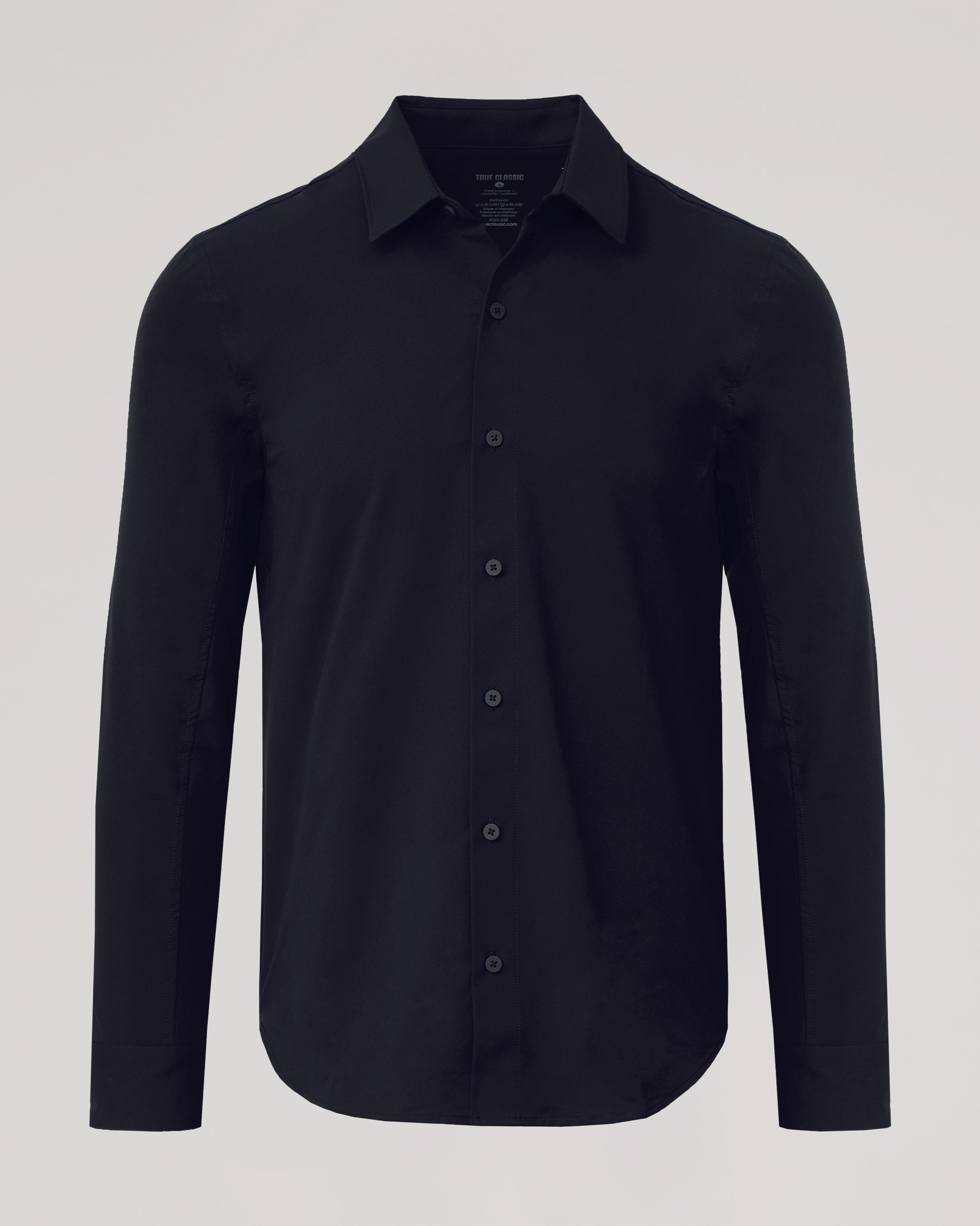 Black Long-sleeved Button-up Shirt