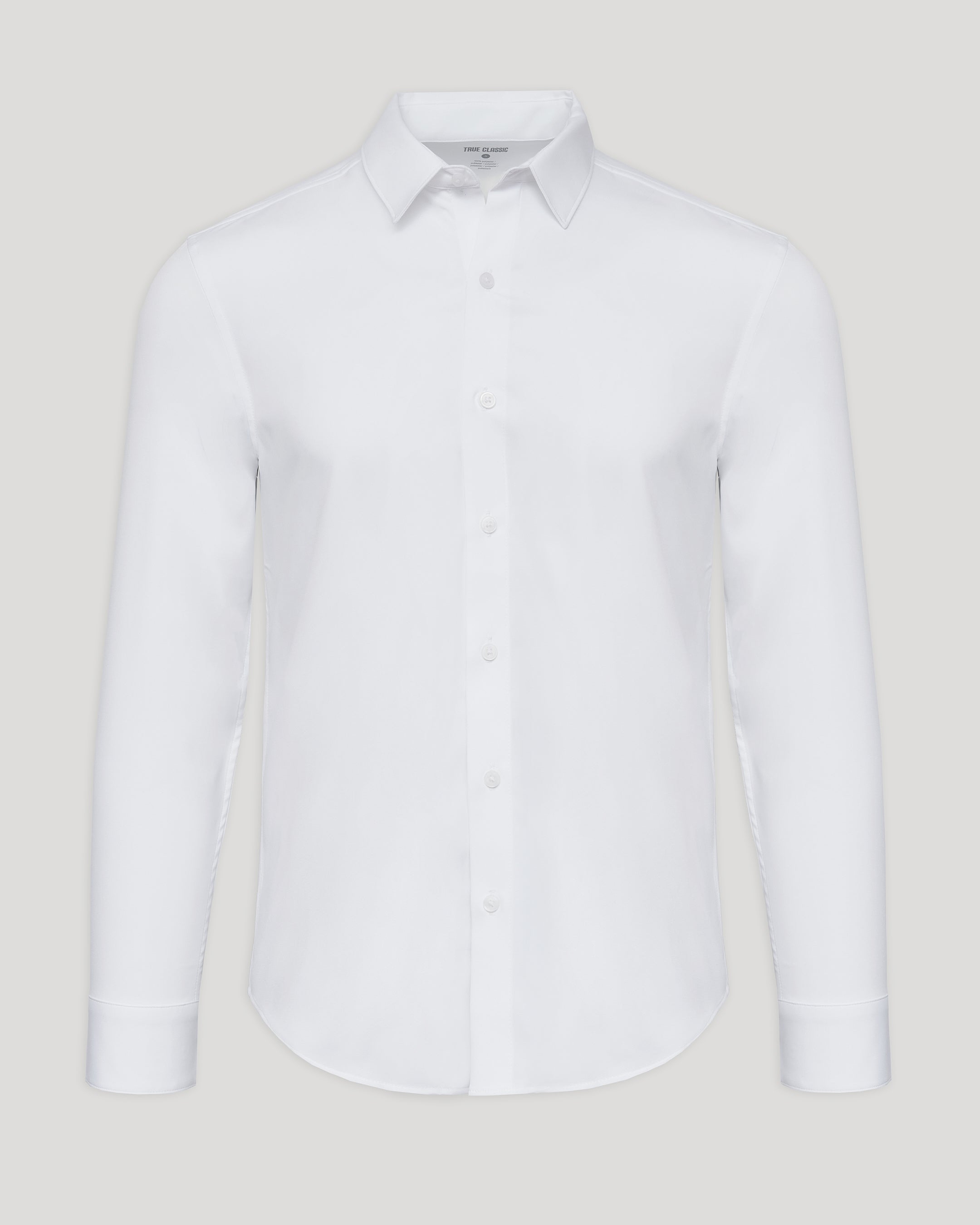 White Performance Long Sleeve Dress Shirt
