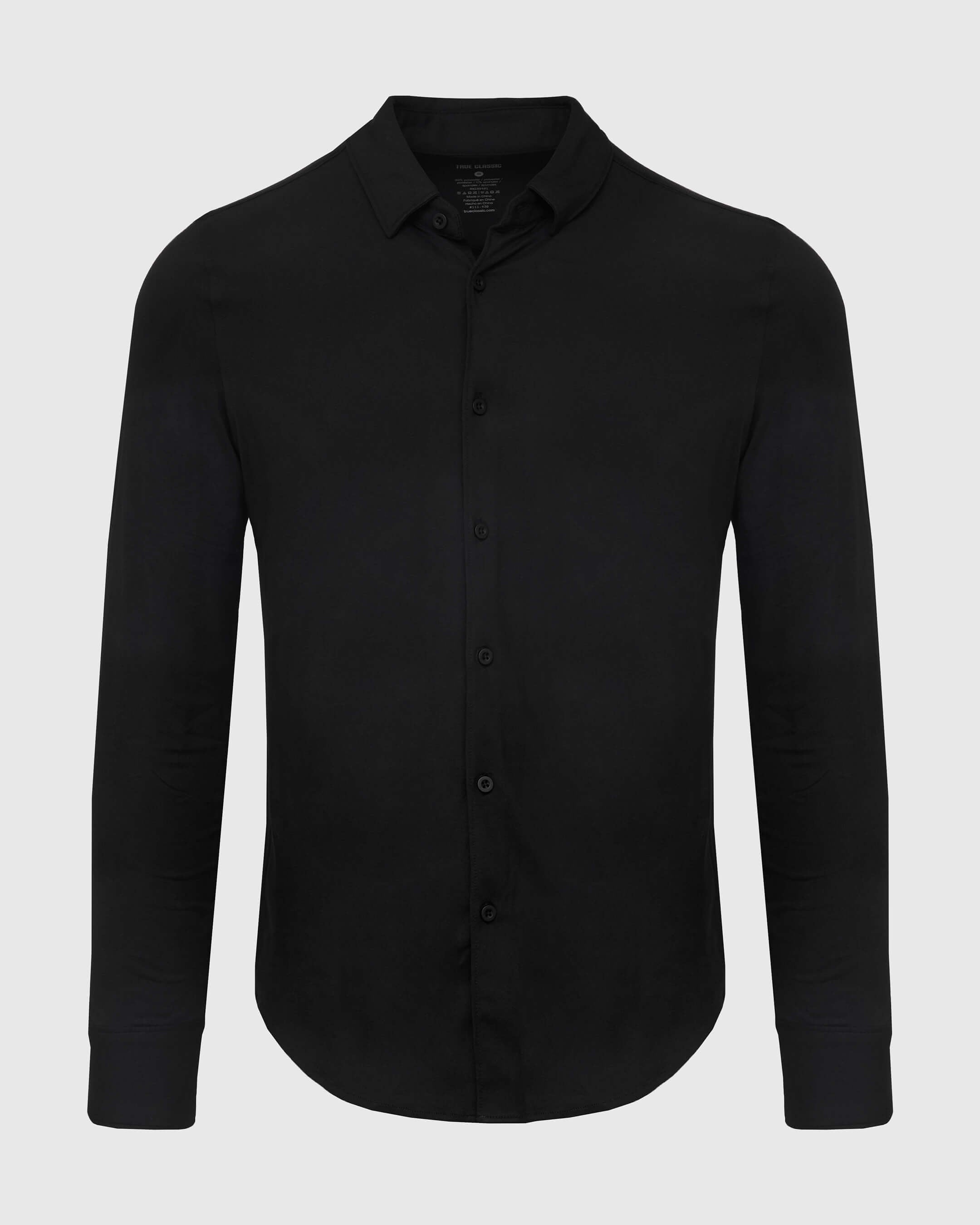 Black Comfort Long Sleeve Button Up Shirt | Black Comfort Long Sleeve Button Up Shirt | True Classic Black Comfort Long Sleeve Button Up Shirt | Black Comfort Long Sleeve Button Up Shirt | True Classic