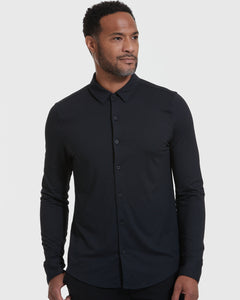 True ClassicBlack Do-It-All Comfort Button Up Shirt