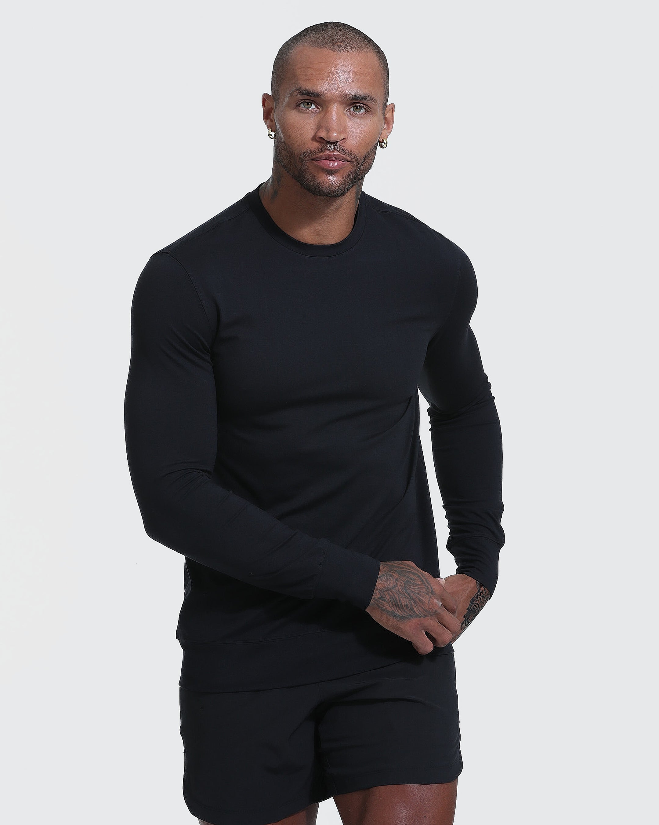 CO-TOUR LAYERED SWEATSHIRT / BLK