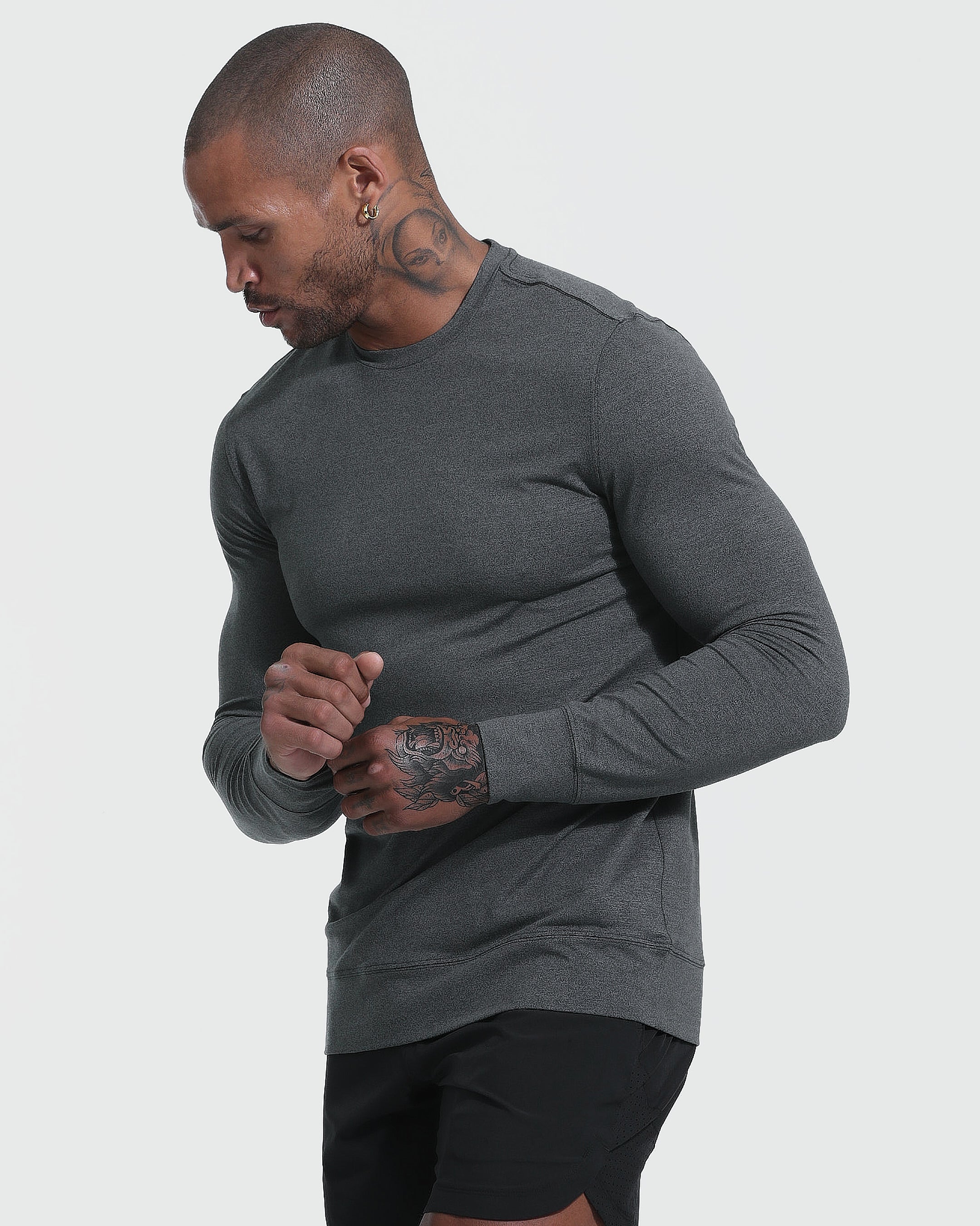 Stella Feather Weight Sweater - Heather Charcoal