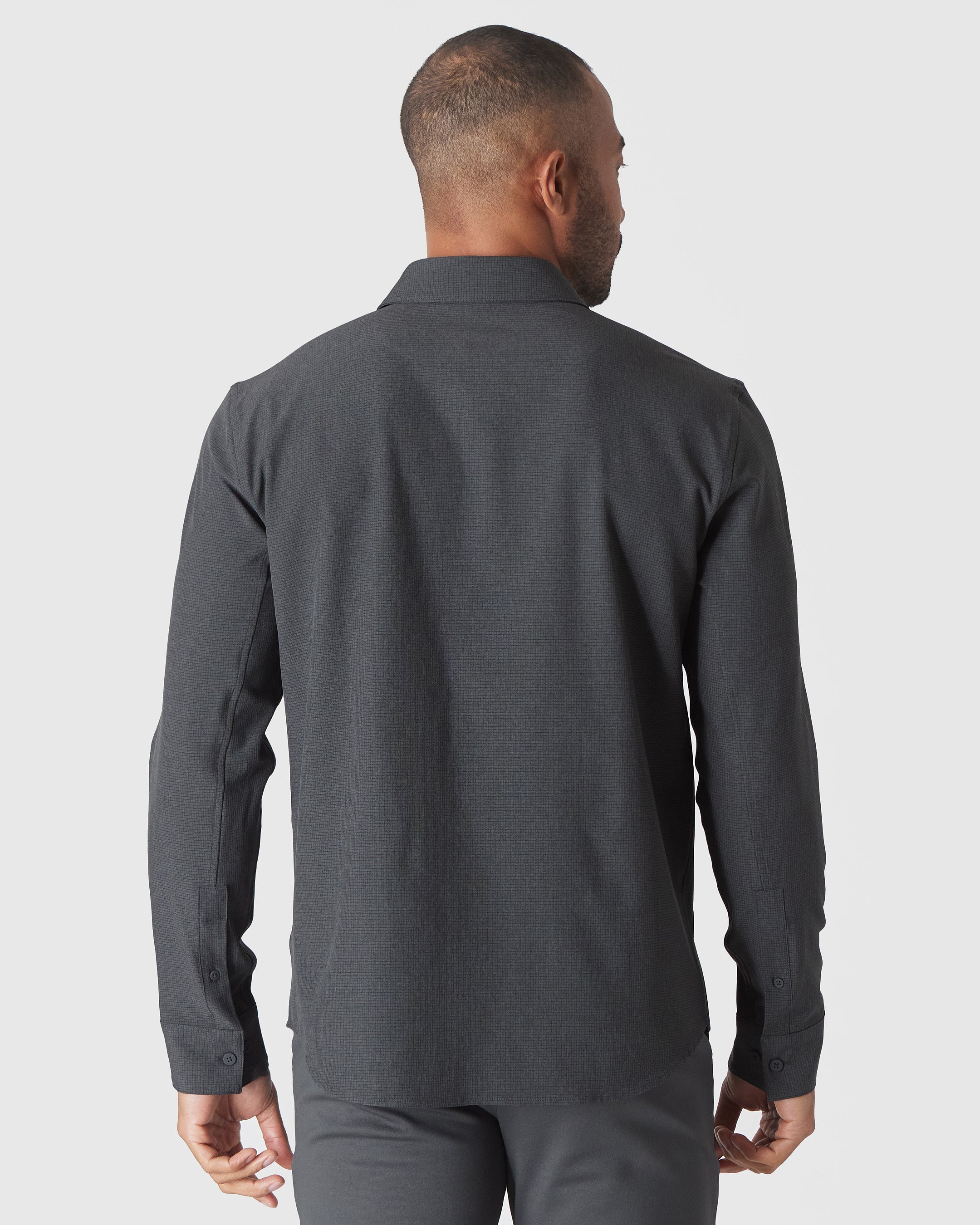 Charcoal & Heather Navy Ripstop Long Sleeve Commuter Shirt 2-Pack main image 0