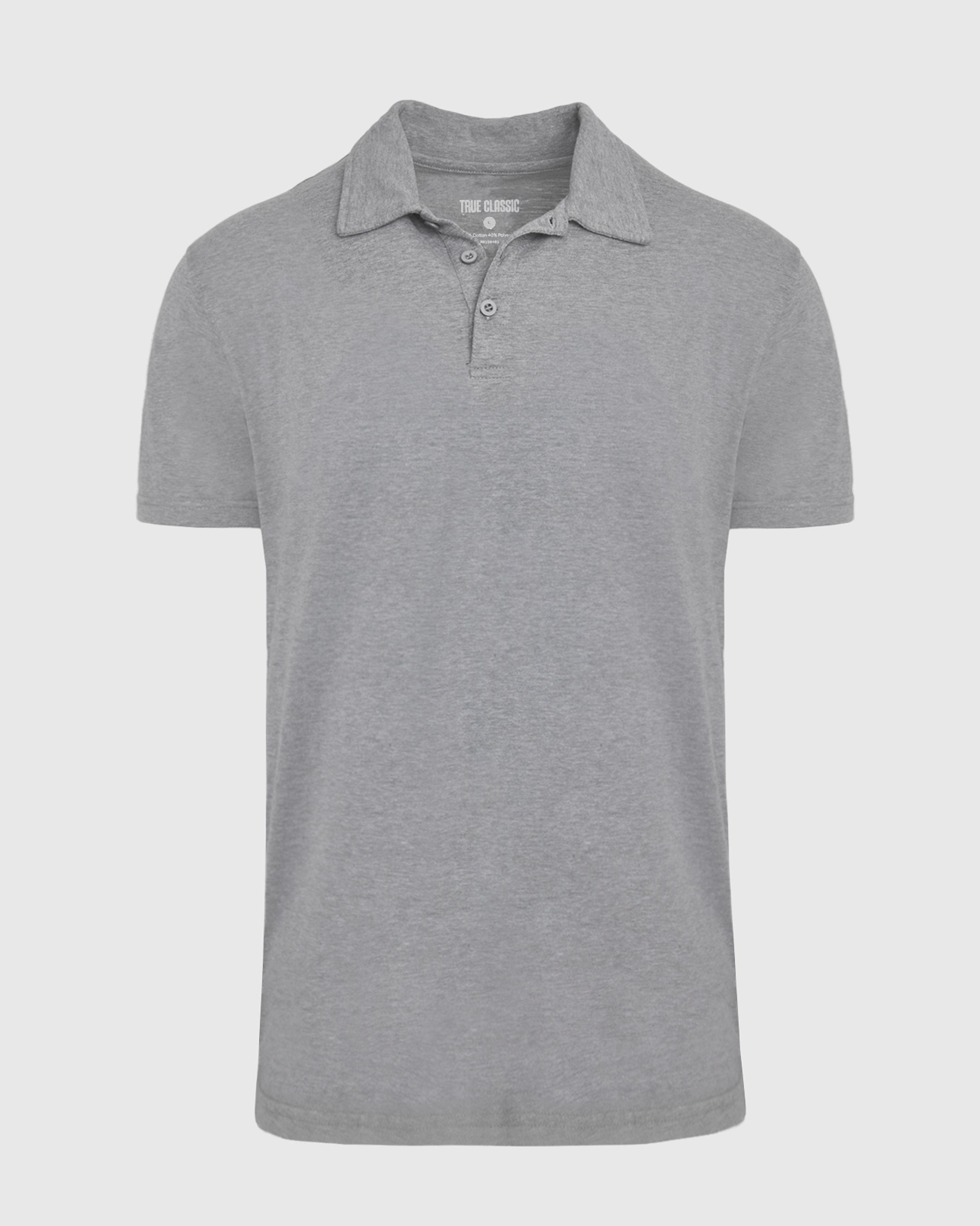 Dark Heather Blue Lake Short Sleeve Tall Polo