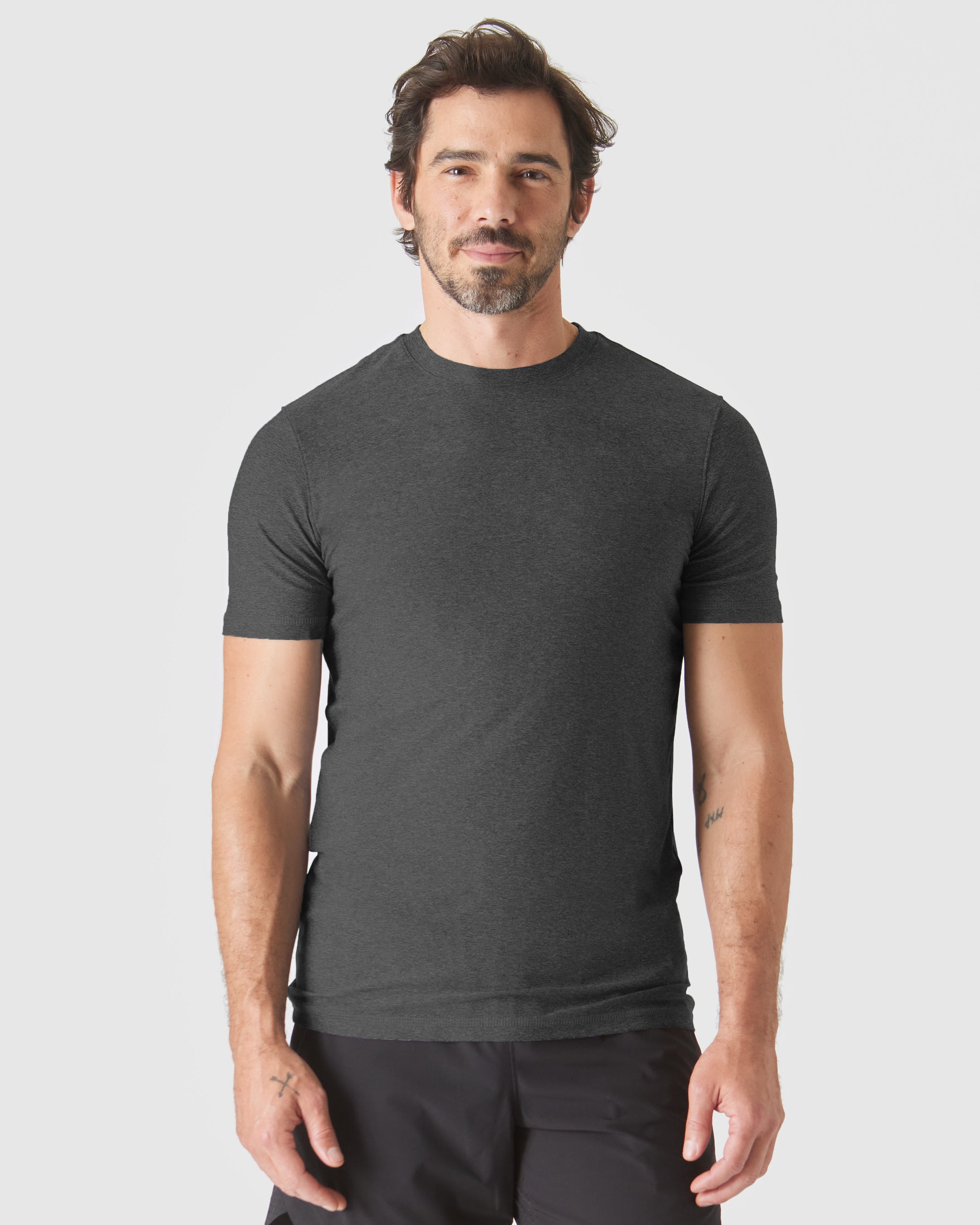 Men's Quick Dry Athletic T-Shirt - Moisture Wicking Performance Tee, UPF 50+, Charcoal, XX-Large