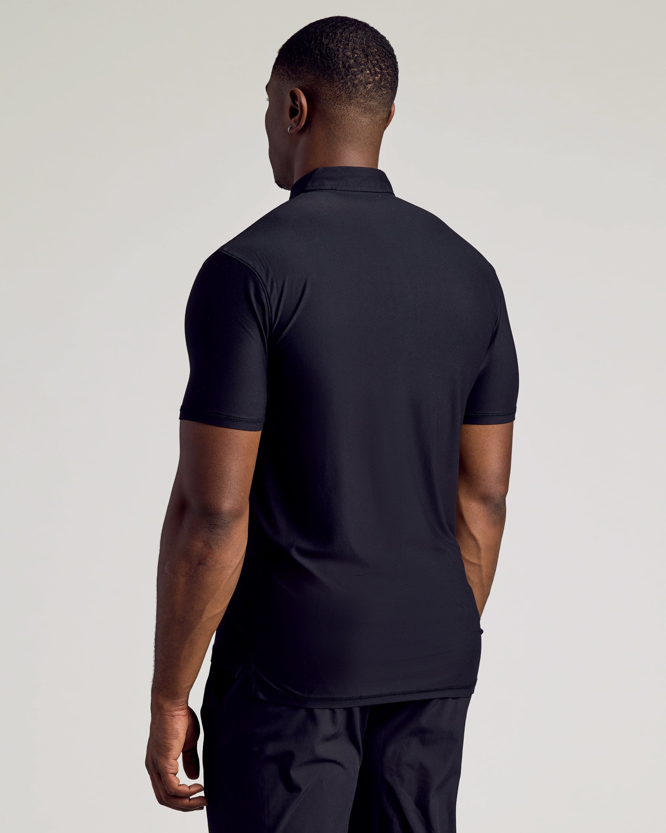 Black Elastic Ruching Polo main image 0