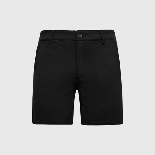 7" Black Comfort Chino Shorts
