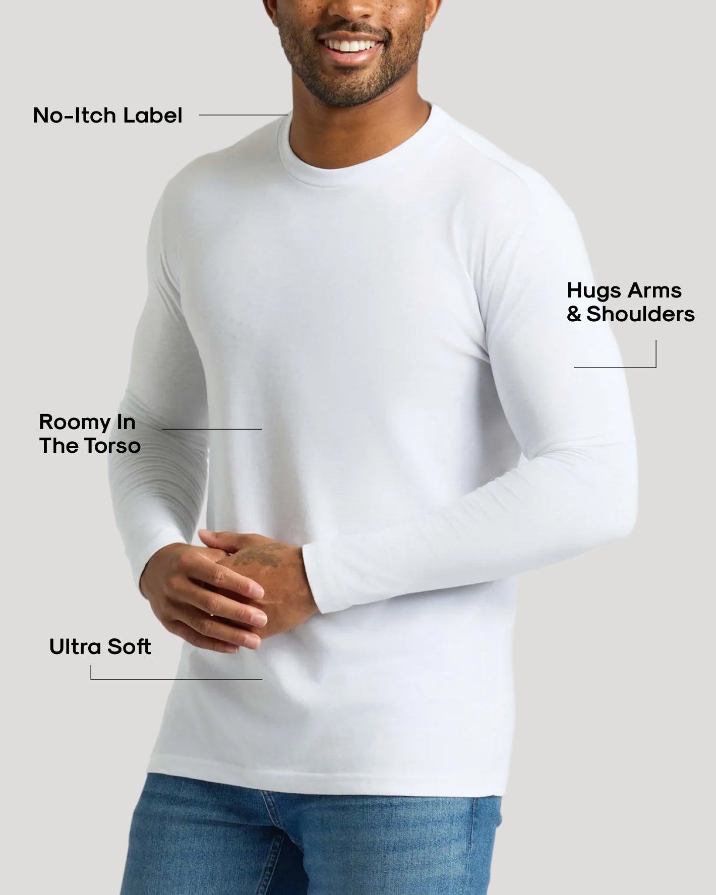 Core Long Sleeve Crew Neck T-Shirt 3-Pack – True Classic