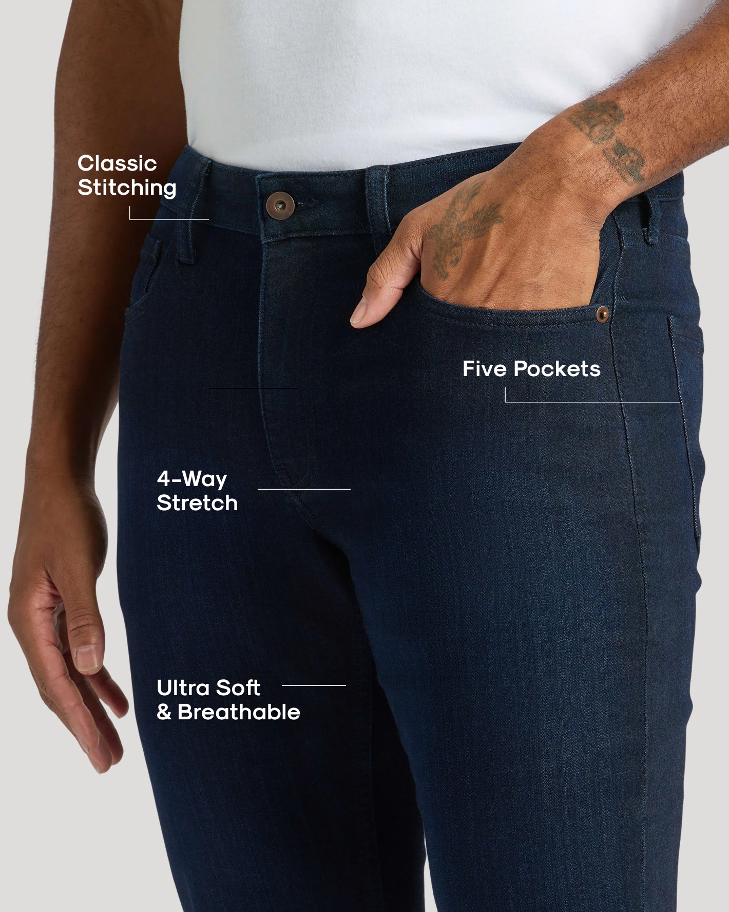 Indigo Wash Slim Comfort Stretch Jeans – True Classic