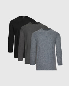 True ClassicEssential Active Long Sleeve Crew 3-Pack