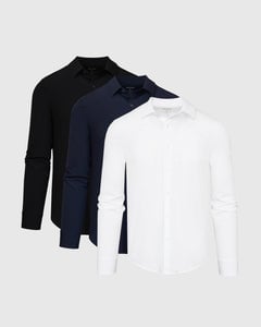 True ClassicEssential Performance Lightweight Dress Shirt 3-Pack