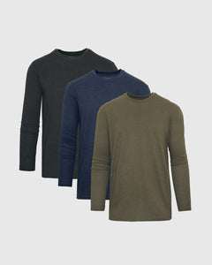 True ClassicHeather Long Sleeve Crew 3-Pack