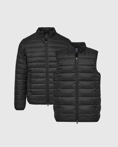True ClassicBlack Puffer Jacket and Vest 2-Pack