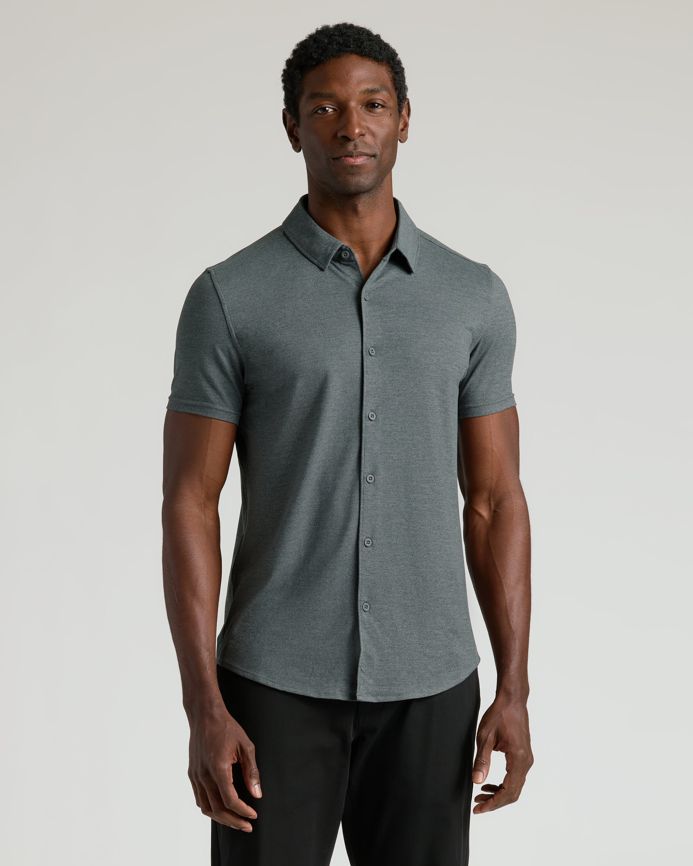 Nordisk Flair Men’s Casual Shirt Regular Fit Textured Weave Short Sleeve Breathable Cotton Blend main image 0