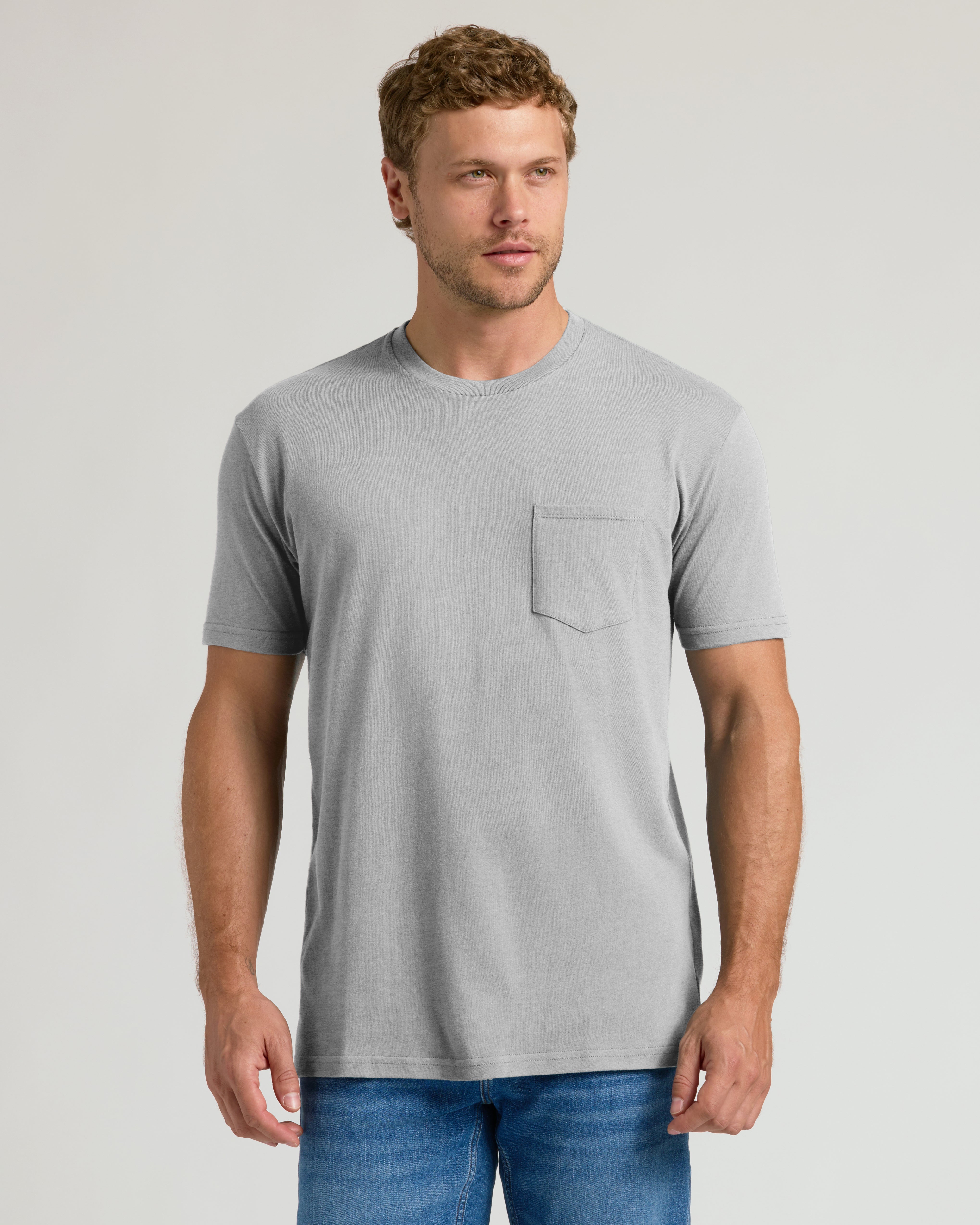 Perfect Pocket Crew-Neck Tee (Brick Red Heather)