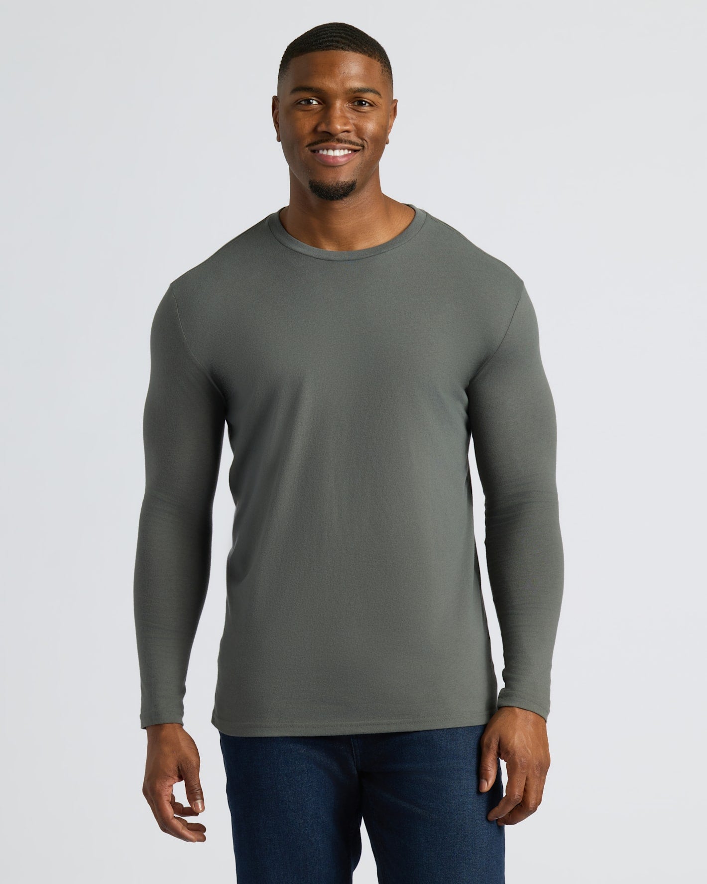 Carbon Tall Crew Neck Long Sleeve | Carbon Tall Long Sleeve Crew