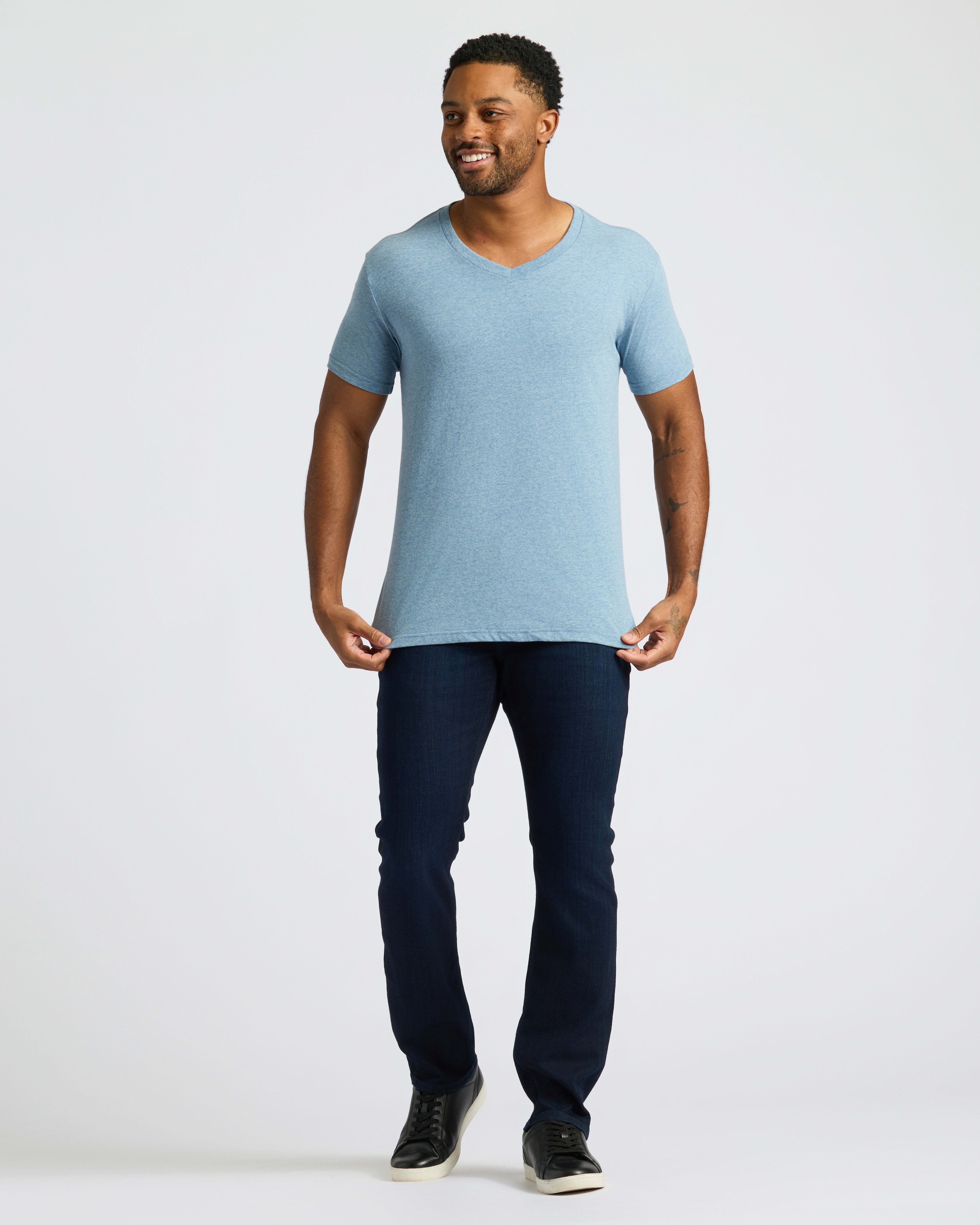 Heather Indigo V-Neck T-Shirt - True Classic