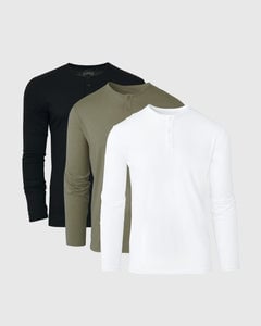 True ClassicEssential Henley 3-Pack