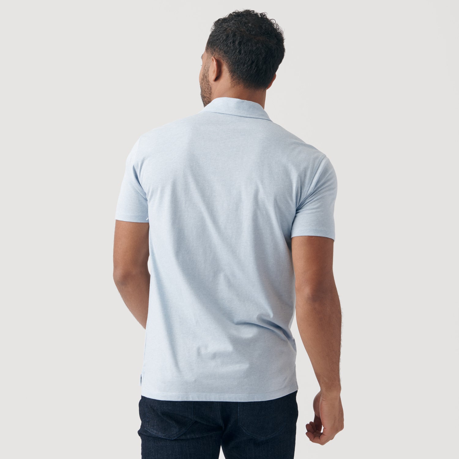 heathered original polo gulf blue main image 0