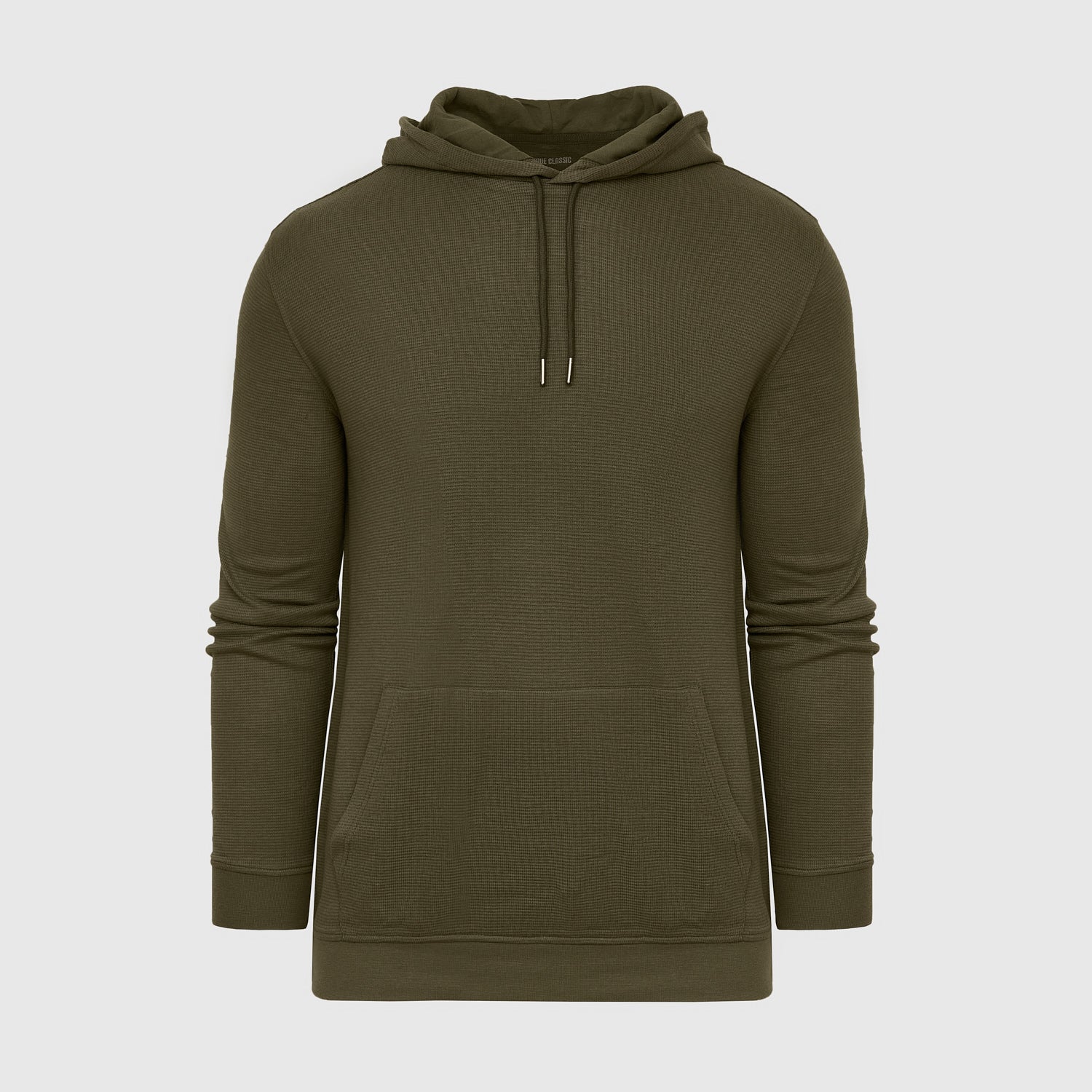 Waffle Long Sleeve Henley Military Green - True Classic