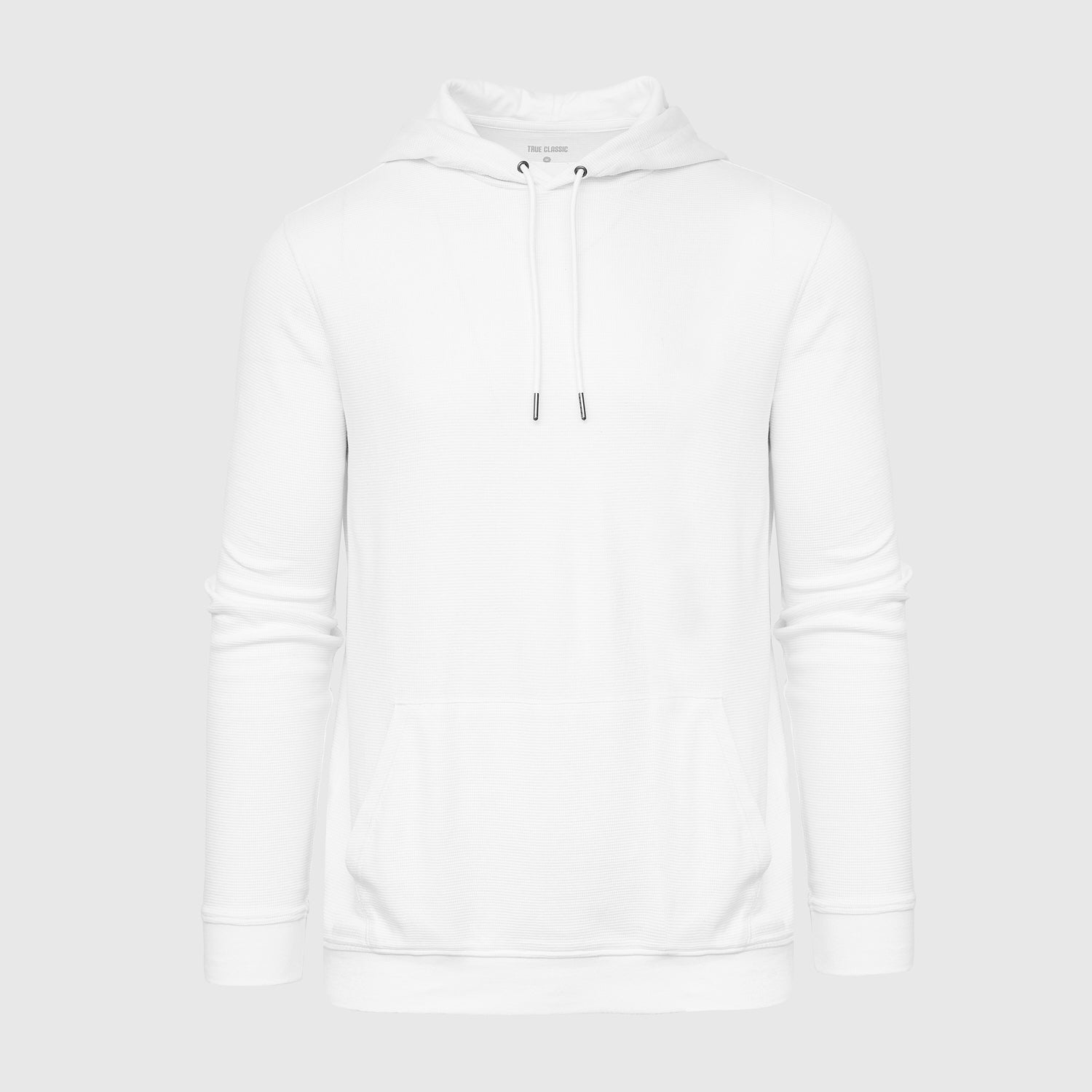 Sudadera con capucha de tela entrelazada blanca