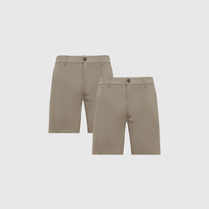 True Classic9" Khaki Comfort Chino Shorts 2-Pack