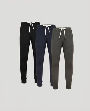 Active Joggers Staple 3-Pack with elastic waistband and ribbed cuffs.