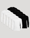 Black & White Classic Long Sleeve Crew Neck 10-Pack