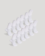 White Active Half Crew Socks 12-Pack
