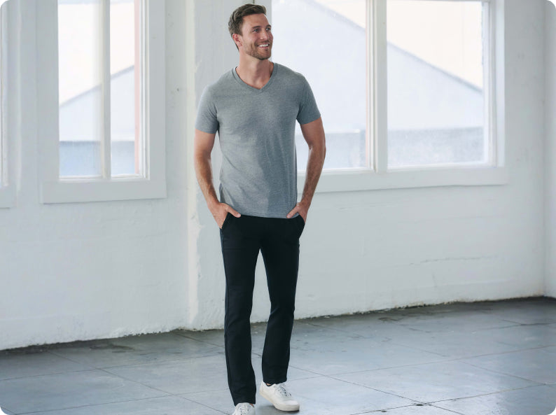 Tailored Look.   Sweatpant Feel.