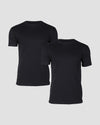True Classic Men’s Black Classic Crew Neck T-Shirt 2-Pack displayed.