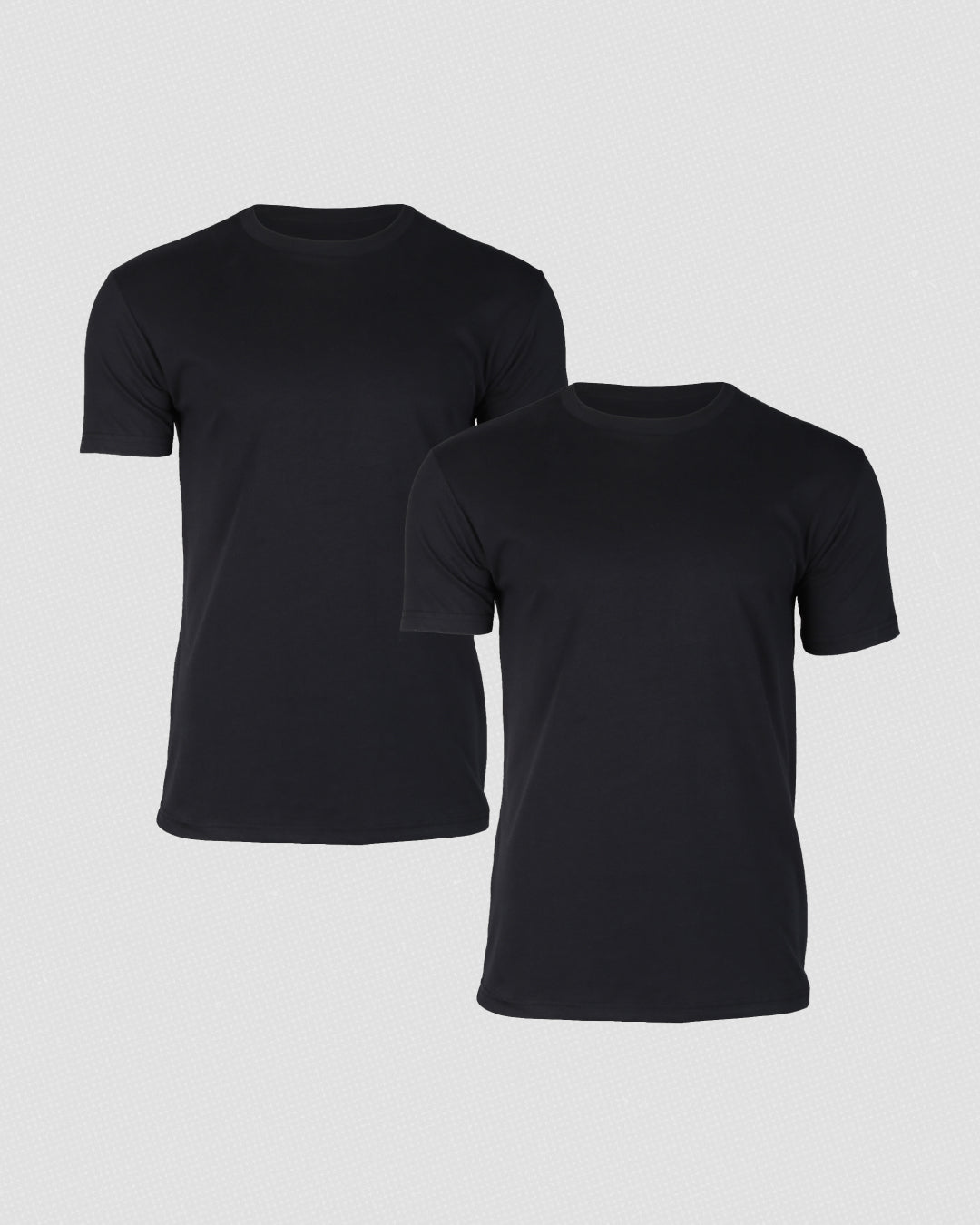 True Classic Men’s Black Classic Crew Neck T-Shirt 2-Pack displayed.