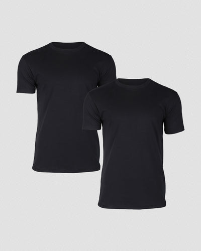 True Classic Mens Black Classic Crew Neck T-Shirt 2-Pack  Premium Comfort Fit for Everyday Wear, Casual Streetwear, Workwear, or Men Gifts