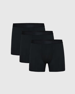 True ClassicBlack Boxer Trunks 3-Pack
