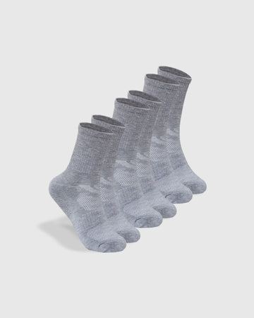 Heather Gray Half Crew Socks 3 Pack