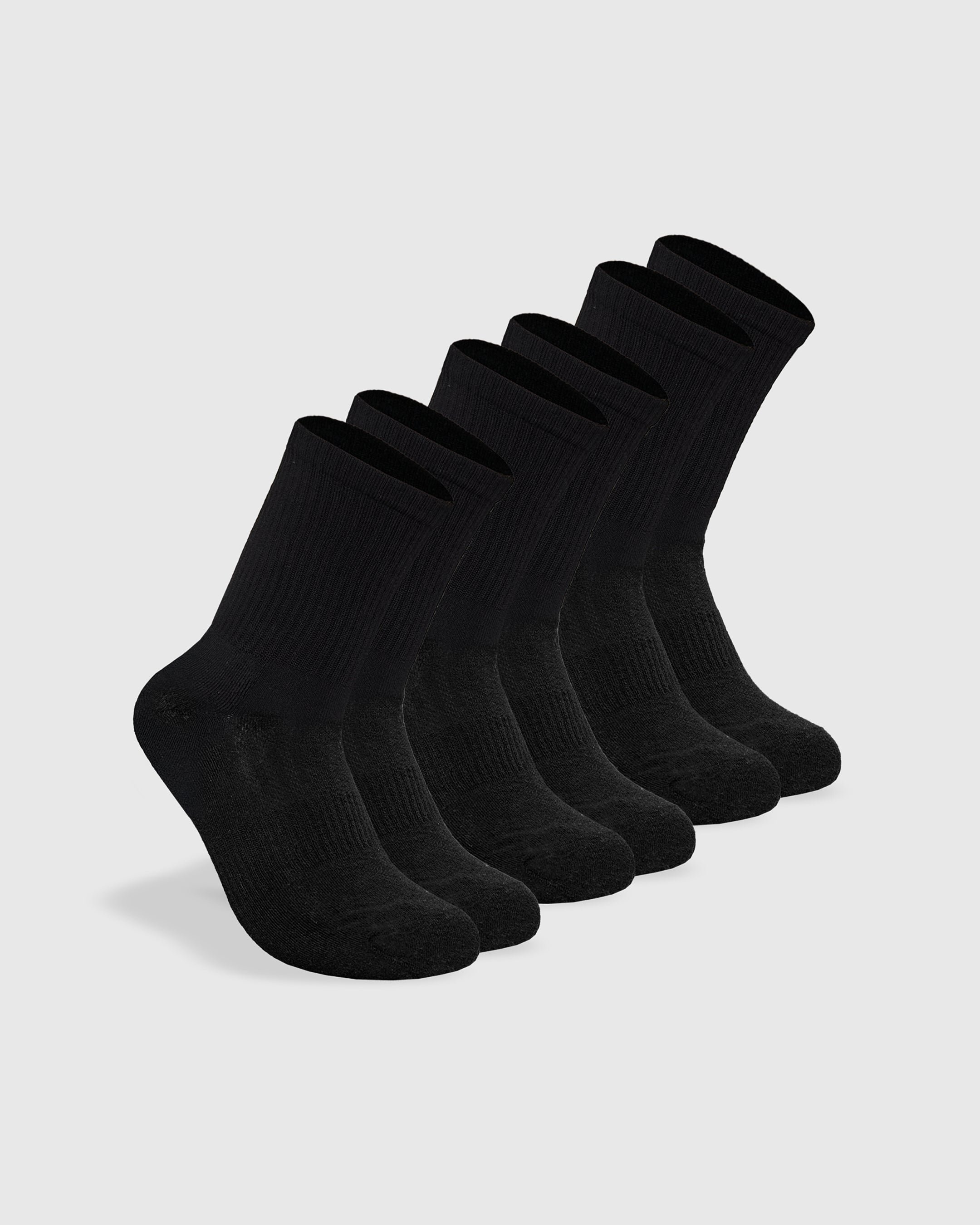 Black Half Crew Sock 3-Pack