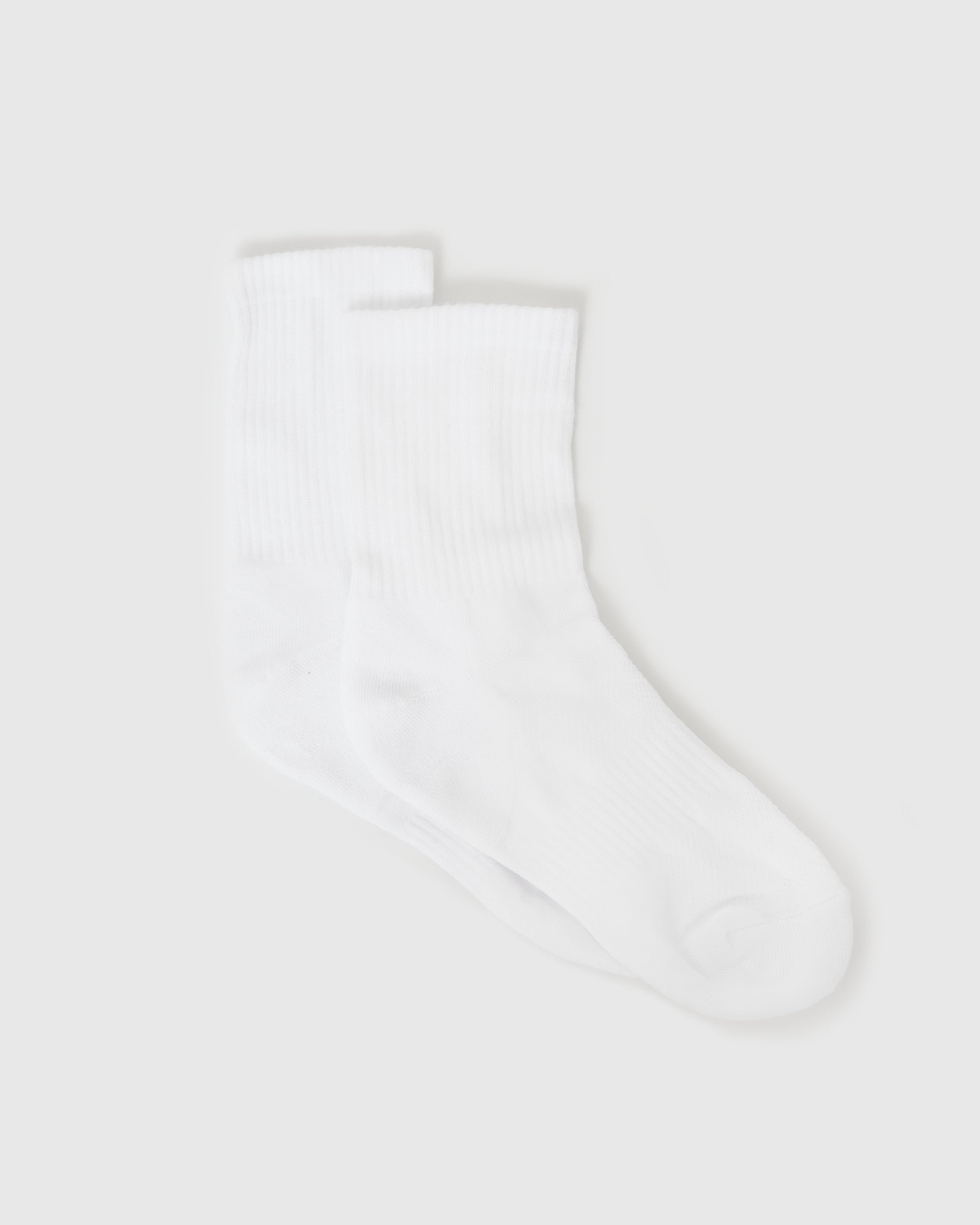 White Half Crew Socks 12-Pack