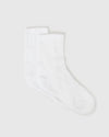White Half Crew Socks 12-Pack, ultra-soft with seamless toe and contour seam.