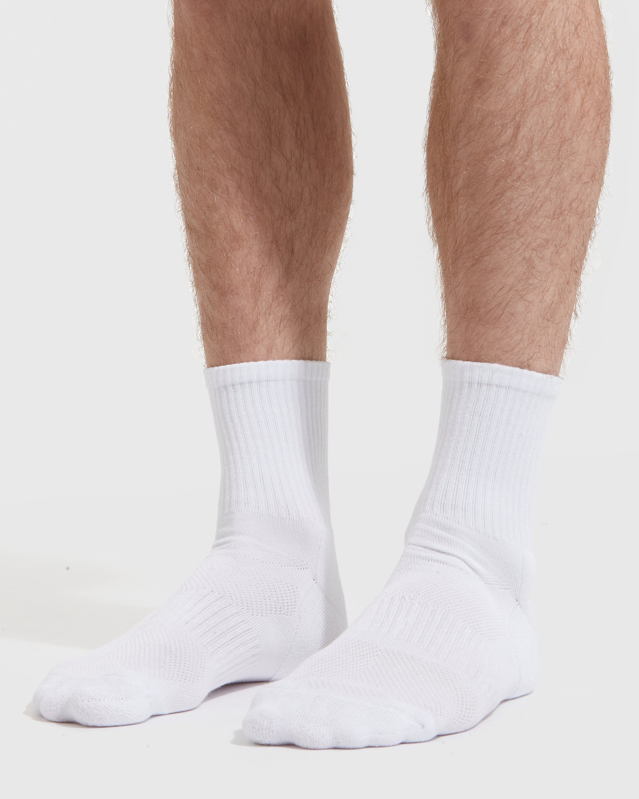 White Half Crew Socks 9-Pack