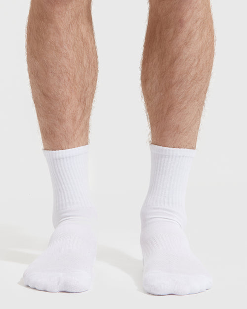 C2C Crew Socks White/Black/Gold main image 0