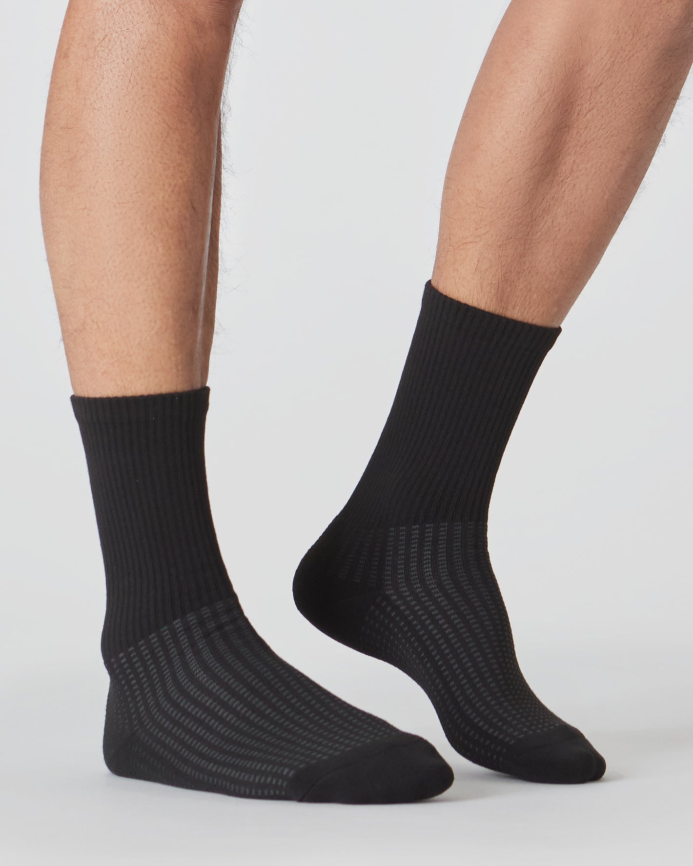 Combo Active Crew Socks showcasing ribbed cuffs and subtle textured pattern.