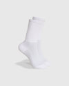 White Active Half Crew Socks 12-Pack with ribbed cuff and mesh-knit design.