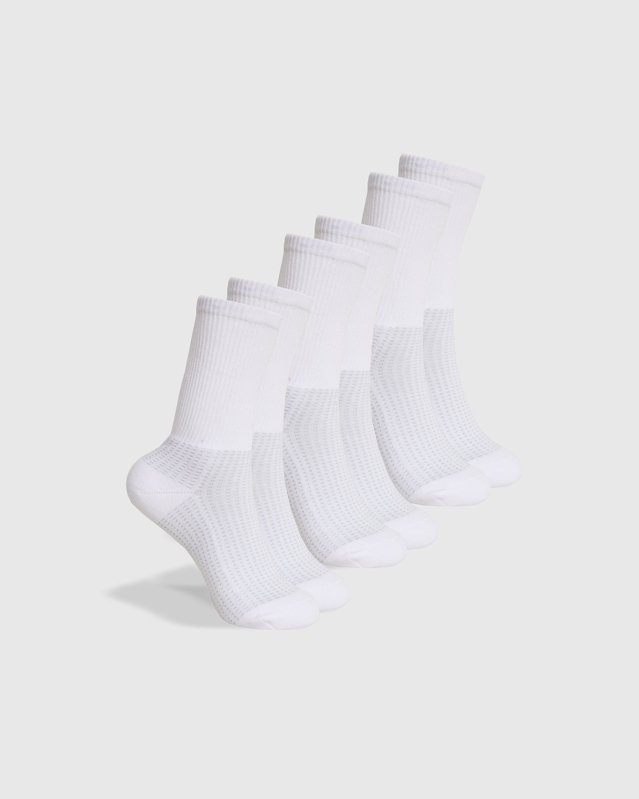 White Active Crew Socks 3-Pack