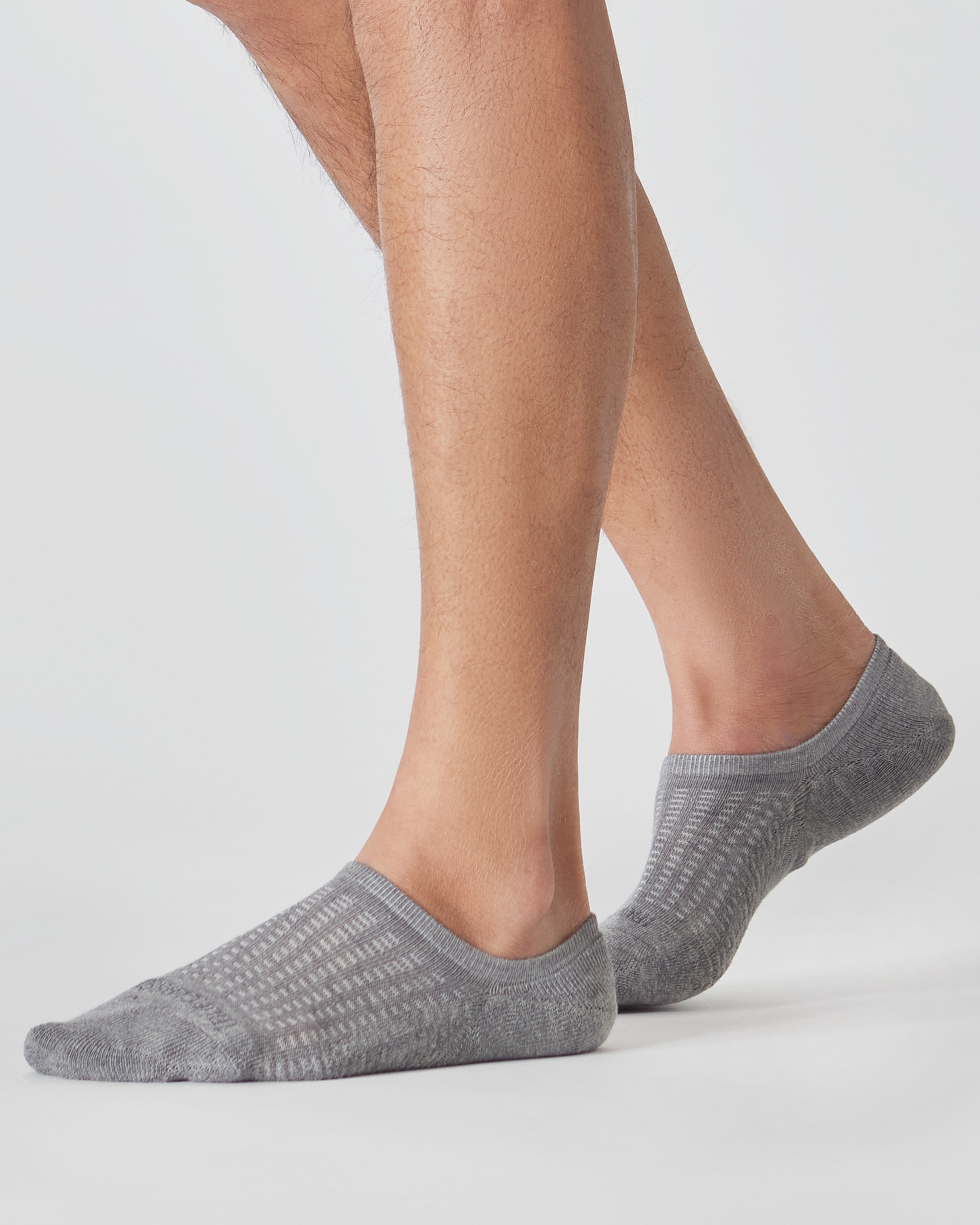 Heather Gray Active Never Show Socks 3-Pack