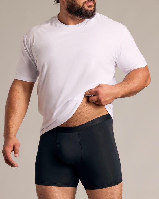 Black Boxer Briefs W/ Fly 3-Pack 2025 main image 0