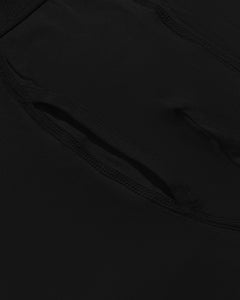 True ClassicBlack Boxer Briefs W/ Fly 12-Pack, close-up of textured fabric and seam.